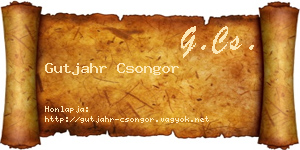 Gutjahr Csongor névjegykártya
